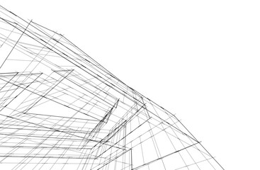 Modern architecture vector 3d illustration