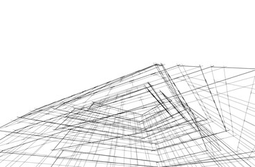 Modern architecture vector 3d illustration