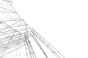 Obraz premium Modern architecture vector 3d illustration