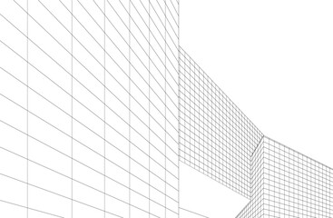 Fototapeta premium Modern architecture vector 3d illustration