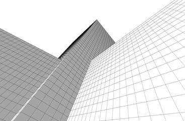 Fototapeta premium Modern architecture vector 3d illustration