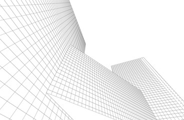 Fototapeta premium Modern architecture vector 3d illustration