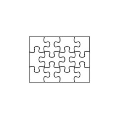 Mockup Jigsaw Puzzle for overlapping puzzles in the game per picture. isolate on white background.