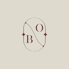 BO classic and unique wedding logo initial logo design which is good for branding