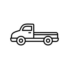 pickup truck icon vector illustration logo template for many purpose. Isolated on white background.