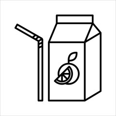 fresh juice icon, juice and orange, vector illustration on white background