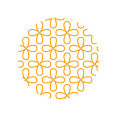 Circle line background pattern For the design of the keychain Isolated on white background