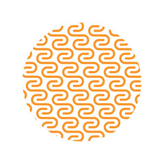 Circle line background pattern For the design of the keychain Isolated on white background