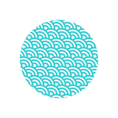 Circle line background pattern For the design of the keychain Isolated on white background