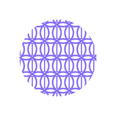 Circle line background pattern For the design of the keychain Isolated on white background