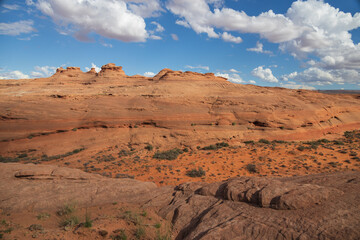 Rock formations viewed from the Beehive trail in Page, Arizona