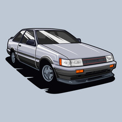 Perspective view car vector illustration for conceptual design
