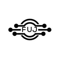 FUJ letter logo. FUJ best white background vector image. FUJ Monogram logo design for entrepreneur and business.	
