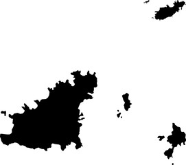 Europe guernsey map vector map.Hand drawn minimalism style.