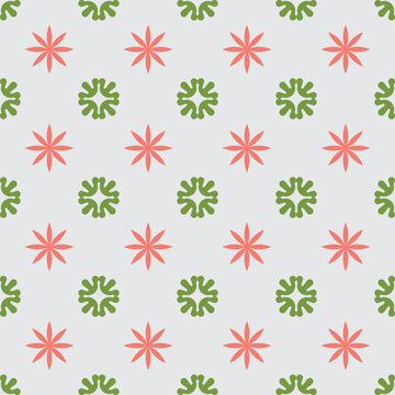 Set of Geometric seamless patterns, simple elegant tile vector patterns, geometric shapes, floral elements © Mighty