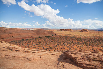 Rock formations viewed from the Beehive trail in Page, Arizona