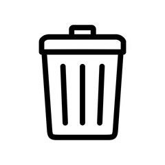 trash can icon vector illustration logo template for many purpose. Isolated on white background.