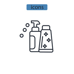 Detergent icons  symbol vector elements for infographic web