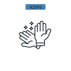 Gloves icons  symbol vector elements for infographic web