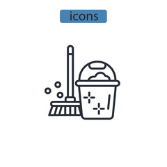 sweeping icons  symbol vector elements for infographic web