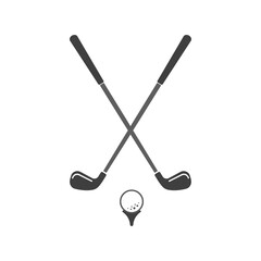 Golf club and ball set Isolated on white background for golf lovers.