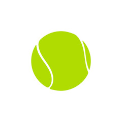 Vector green tennis ball collection Isolated on white background.