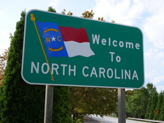 North Carolina Public Welcome Sign