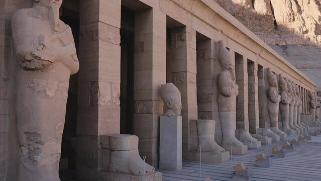 Statues In The Ancient Temple Of Hatshepsut, Luxor, Egypt