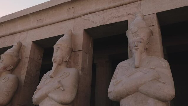 Statues In The Ancient Temple Of Hatshepsut, Luxor, Egypt