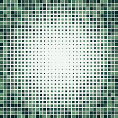 Green Shades Square Shapes Halftone Pattern