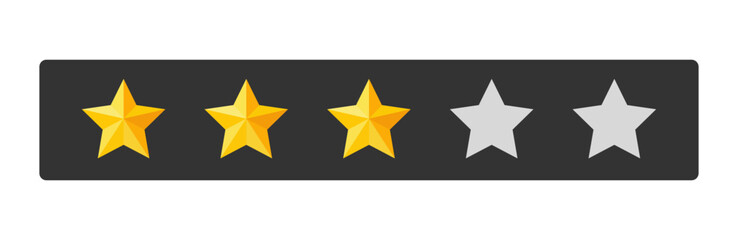 Three stars rating button