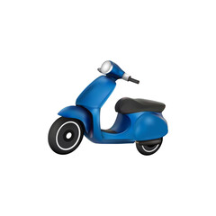 3d Vector Scooter Delivery Courier service, Time to shopping concept