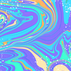 Liquid marble wave background digital paper. Abstract background with giltter. For scrapbook, packaging, printing.