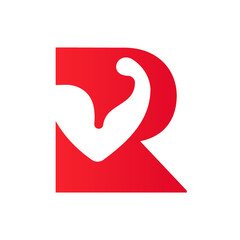 Letter R Fitness Logo Design . Sport Gym Logo Icon Design Vector Template