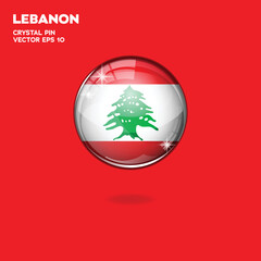 Lebanon Flag 3D Buttons
