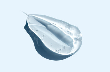 cosmetic smears cream gel texture on a light background