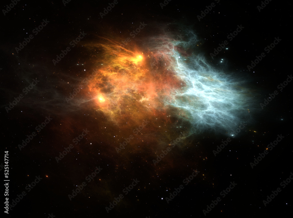 Canvas Prints space nebula, for use with projects on science, research, and education.