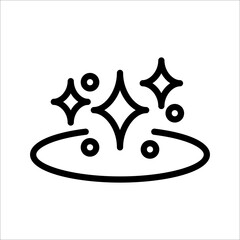 clean surface icon, easy to clean, thin line symbol on white background - editable stroke vector illustration eps 10