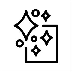 clean surface icon, easy to clean, thin line symbol on white background - editable stroke vector illustration eps 10