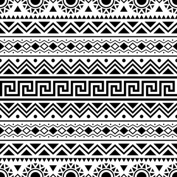Geometric Ethnic Seamless Pattern Texture design vector