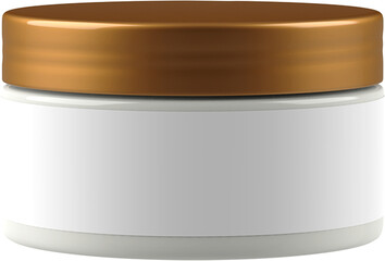 Cosmetic bottle with white label cutout