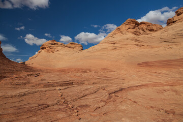 Rock formations viewed from the Beehive trail in Page, Arizona