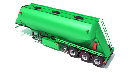 Grain trailer 3D rendering on white background © 3D Horse