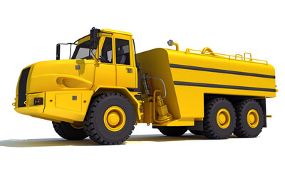 Water Delivery Truck 3D rendering on white background