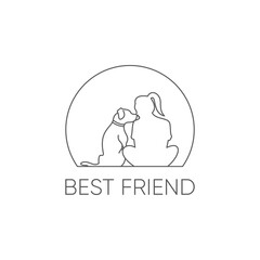 Fototapeta premium Best Friend Dog Logo Design
