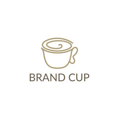 Cup Line Art Logo Design