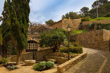 Fototapeta na wymiar Panoramic view of the historic center of Tossa castle, Costa Brava, Catalonia Spain