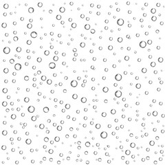 Fototapeta na wymiar Oxygen air bubbles flow in water on white background.