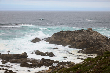 Laxe (Spain), August 20, 2022. Atlantic Ocean. This is one of the most dangerous areas of the Spanish coast