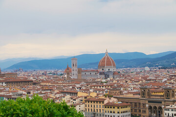 Fototapeta na wymiar Vistas de Florencia desde Piazzale Michelangelo